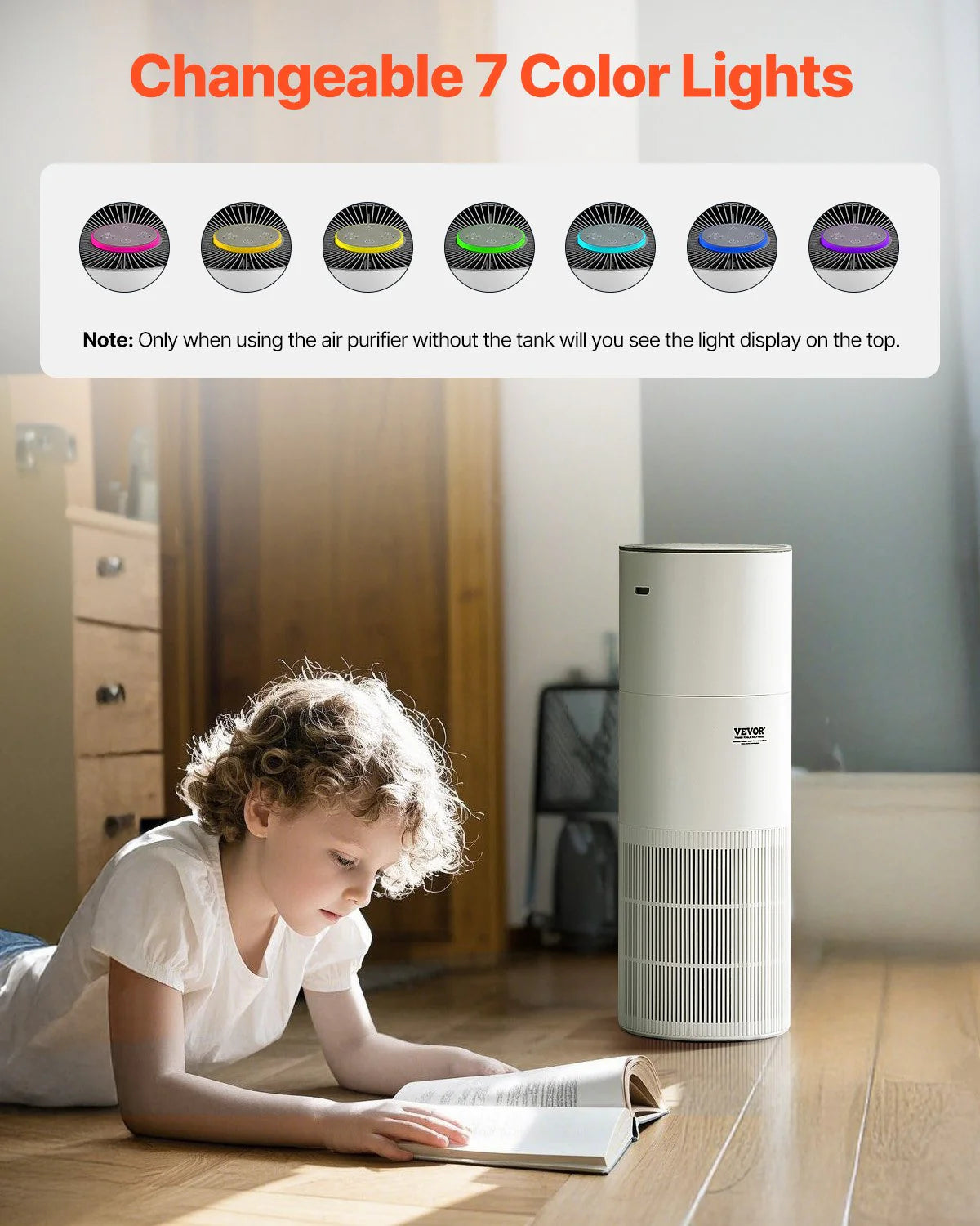 Air Purifier 1090 Ft2/H True HEPA 11 Filter Air Cleaner for Home Large Room