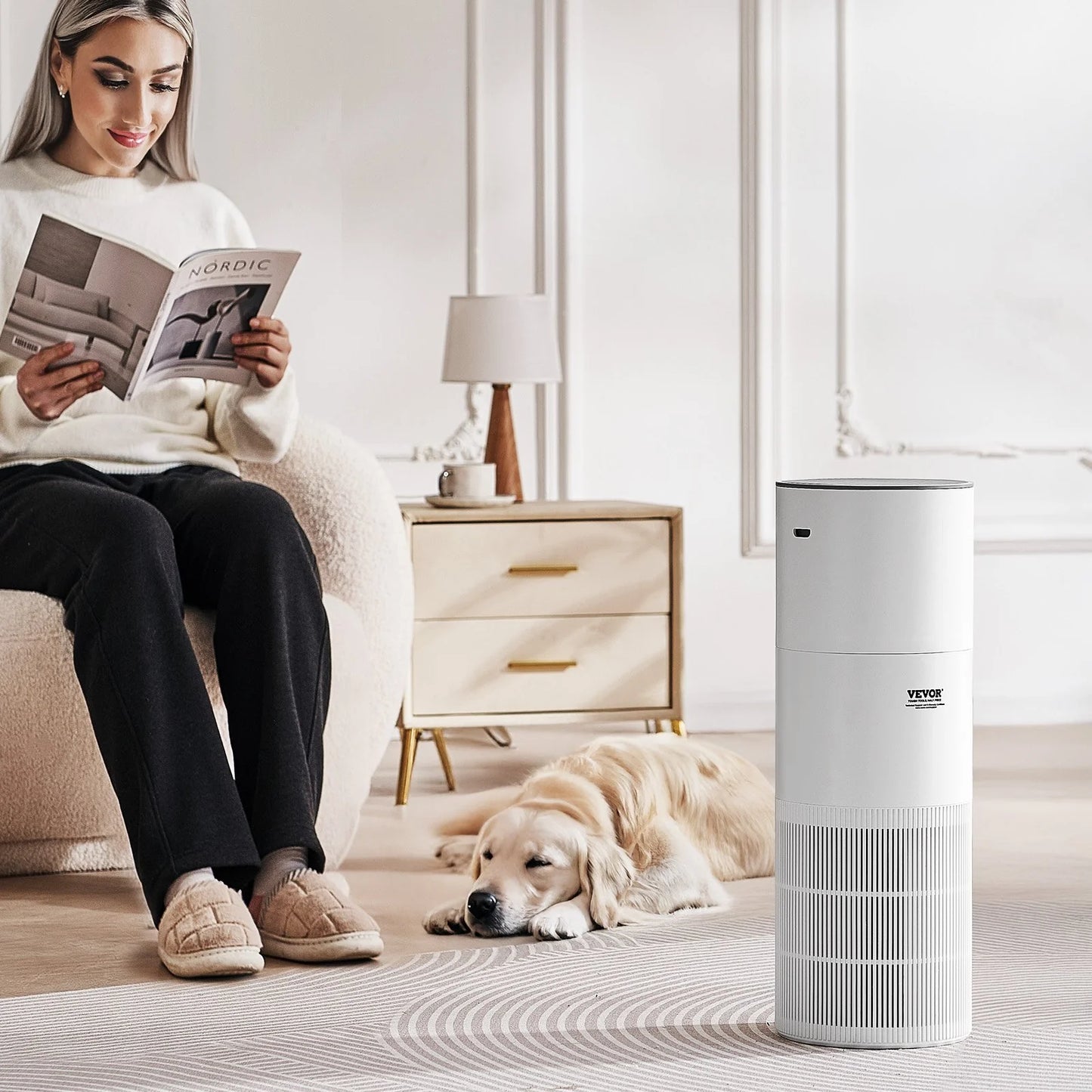 Air Purifier 1090 Ft2/H True HEPA 11 Filter Air Cleaner for Home Large Room