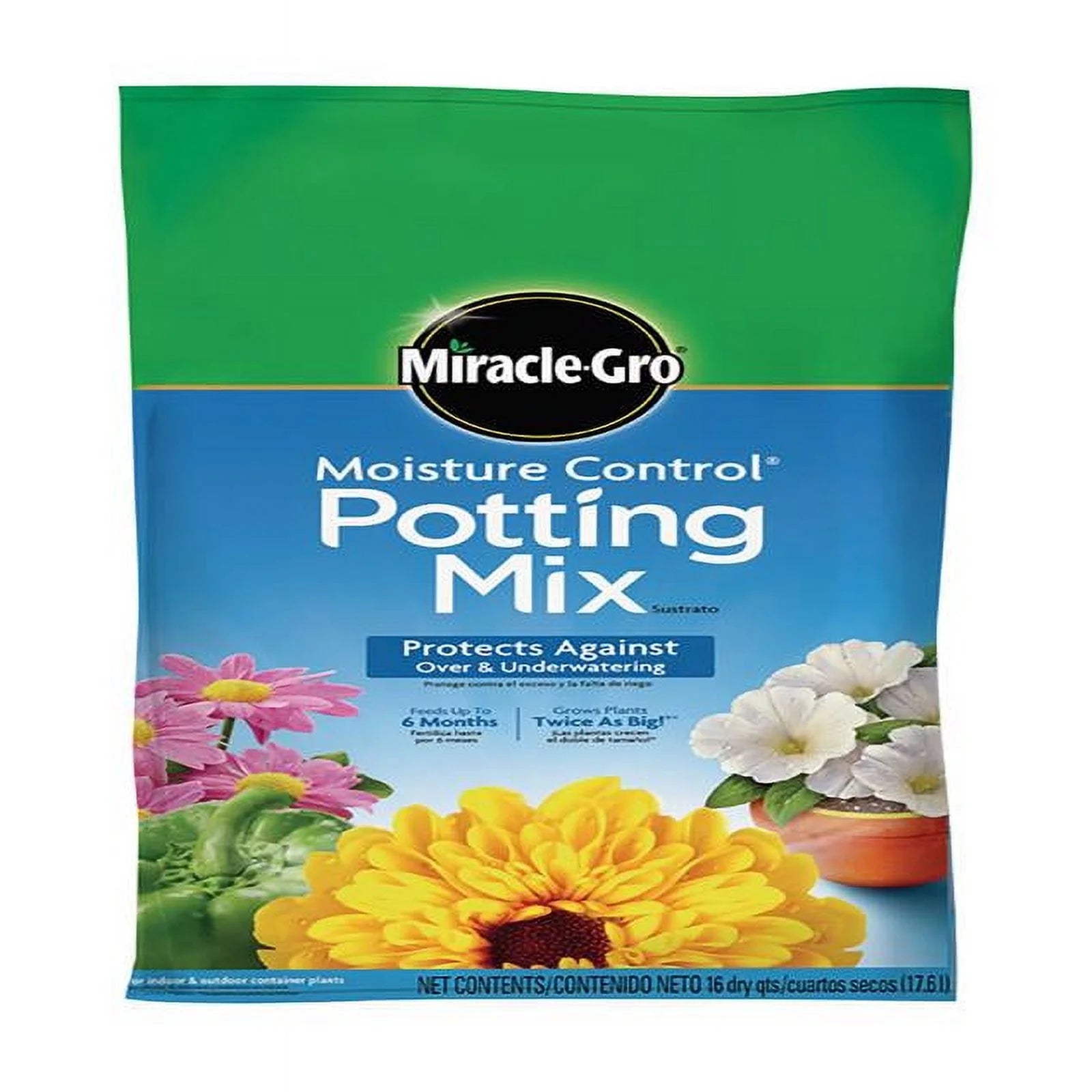 Miracle Gro Moisture Control Potting Mix, 16 Quart